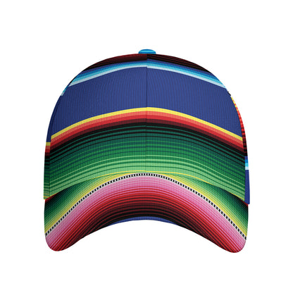 Ethnic Mexican Serape Pattern Print Baseball Cap