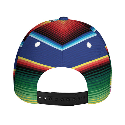 Ethnic Mexican Serape Pattern Print Baseball Cap