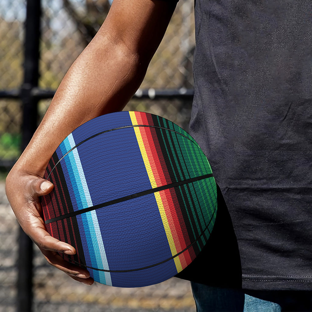 Ethnic Mexican Serape Pattern Print Basketball