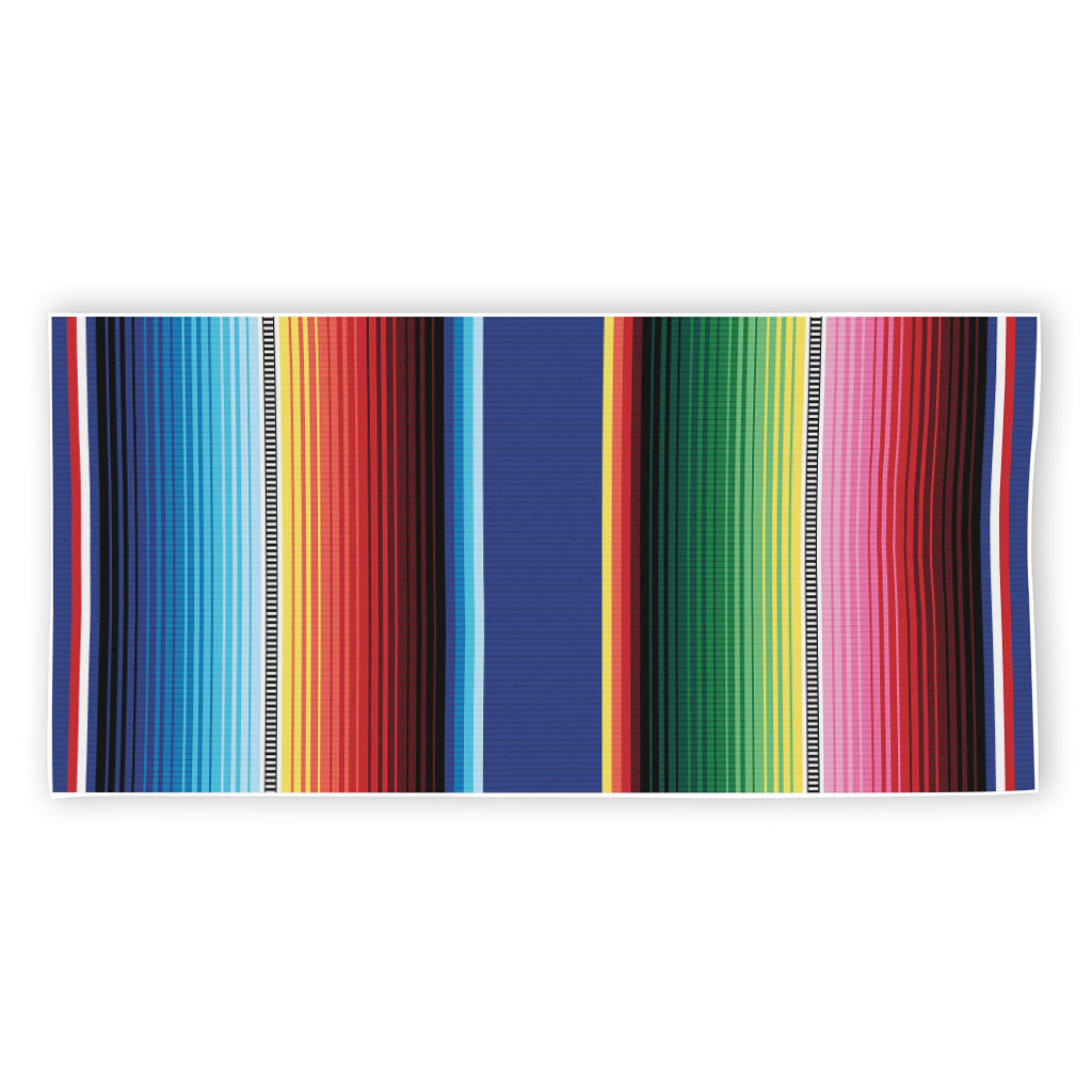 Ethnic Mexican Serape Pattern Print Beach Towel