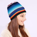 Ethnic Mexican Serape Pattern Print Beanie