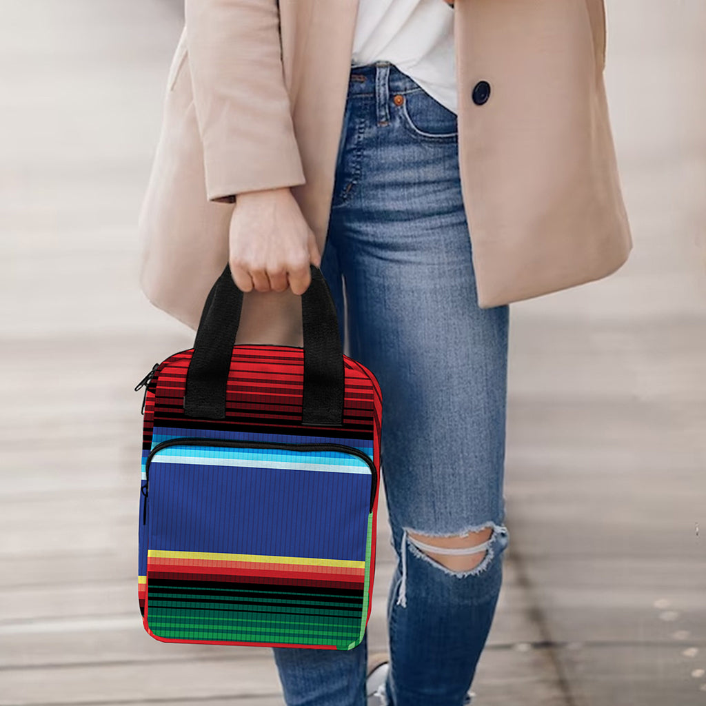 Ethnic Mexican Serape Pattern Print Bible Tote Bag