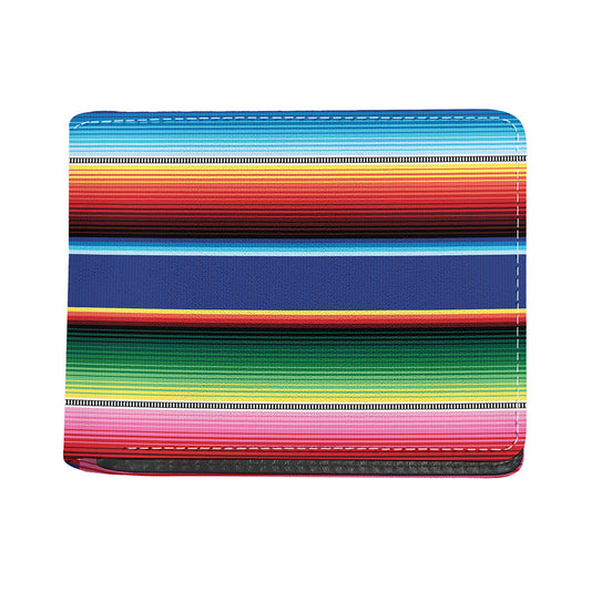 Ethnic Mexican Serape Pattern Print Bifold Wallet