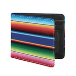 Ethnic Mexican Serape Pattern Print Bifold Wallet