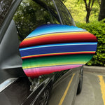 Ethnic Mexican Serape Pattern Print Car Side Mirror Covers