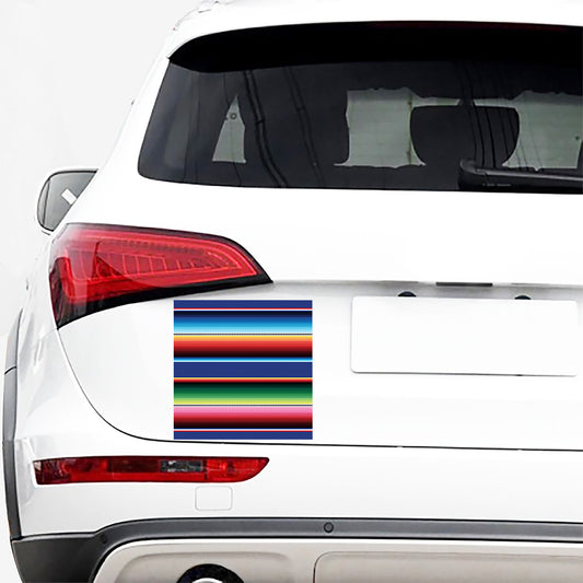 Ethnic Mexican Serape Pattern Print Car Sticker