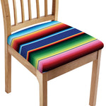 Ethnic Mexican Serape Pattern Print Chair Cushion Cover