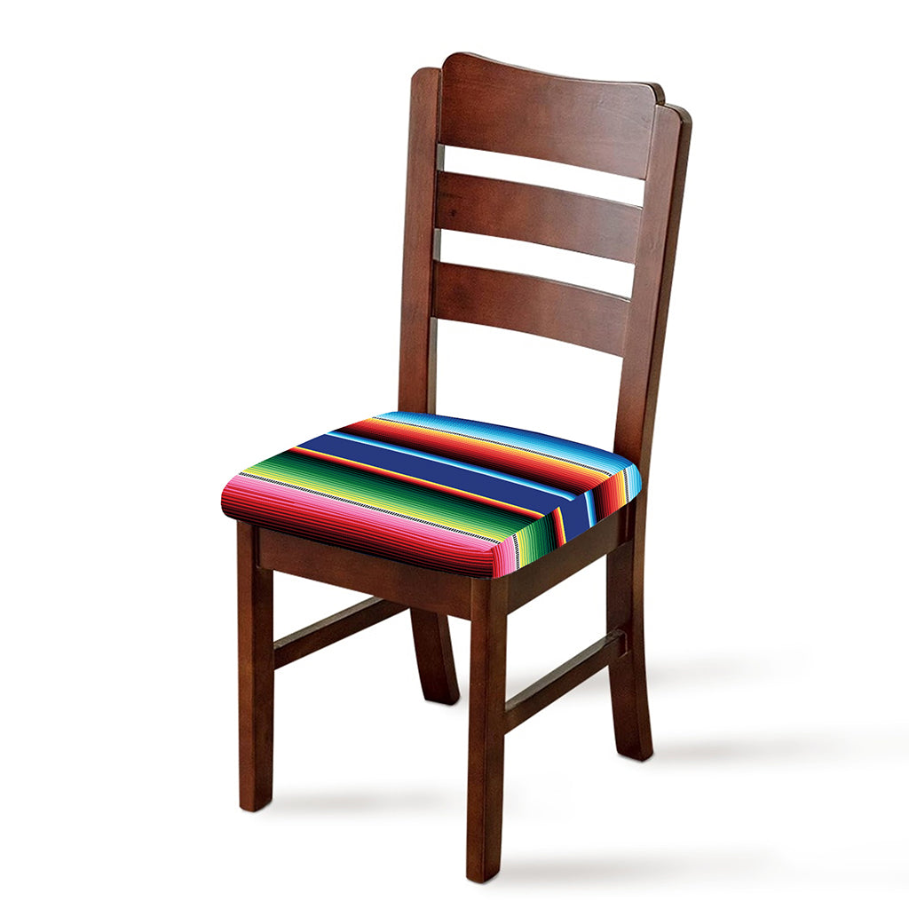 Ethnic Mexican Serape Pattern Print Chair Cushion Cover