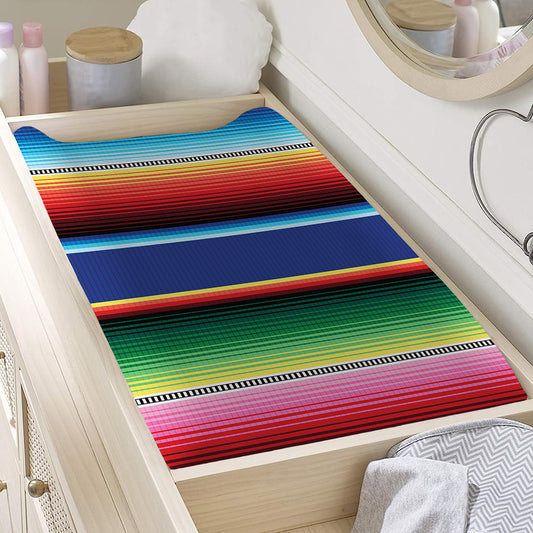 Ethnic Mexican Serape Pattern Print Changing Pad Cover