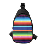 Ethnic Mexican Serape Pattern Print Chest Bag