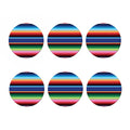 Ethnic Mexican Serape Pattern Print Coaster Set
