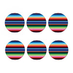 Ethnic Mexican Serape Pattern Print Coaster Set
