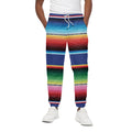 Ethnic Mexican Serape Pattern Print Cotton Sweatpants