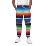 Ethnic Mexican Serape Pattern Print Cotton Pants