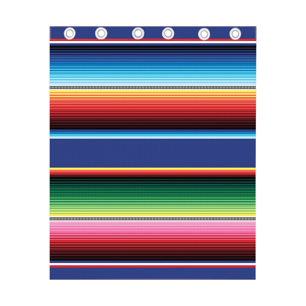 Ethnic Mexican Serape Pattern Print Curtain