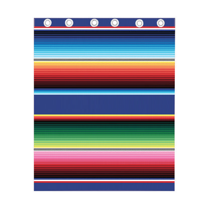 Ethnic Mexican Serape Pattern Print Curtain