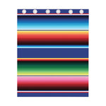 Ethnic Mexican Serape Pattern Print Curtain
