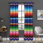 Ethnic Mexican Serape Pattern Print Curtain