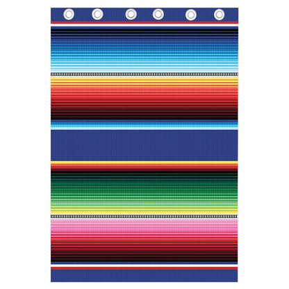 Ethnic Mexican Serape Pattern Print Curtain