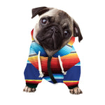 Ethnic Mexican Serape Pattern Print Dog Zip Up Hoodie