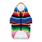 Ethnic Mexican Serape Pattern Print Dog Zip Up Hoodie