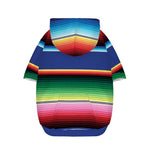 Ethnic Mexican Serape Pattern Print Dog Zip Up Hoodie