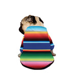 Ethnic Mexican Serape Pattern Print Dog Zip Up Jacket