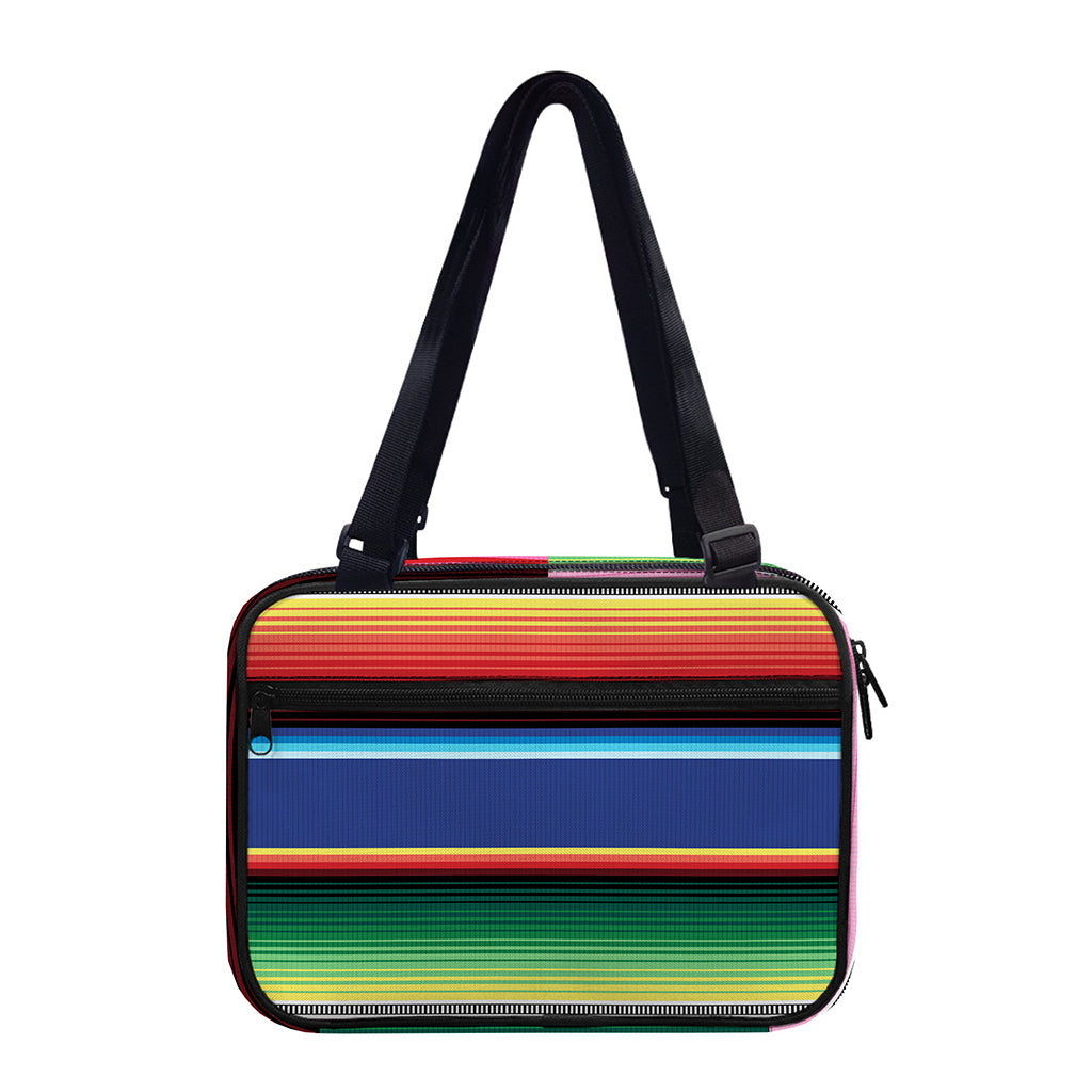 Ethnic Mexican Serape Pattern Print Double Strap Bible Bag