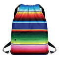 Ethnic Mexican Serape Pattern Print Drawstring Backpack