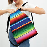 Ethnic Mexican Serape Pattern Print Drawstring Backpack