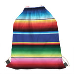 Ethnic Mexican Serape Pattern Print Drawstring Bag
