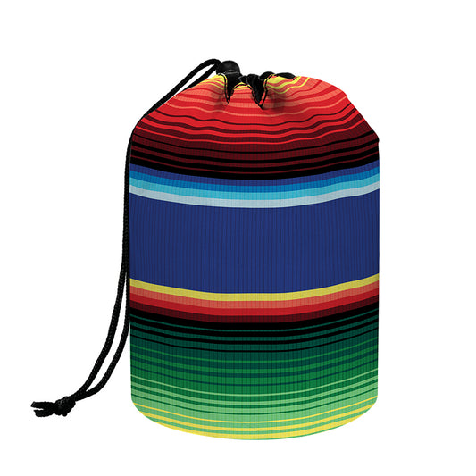Ethnic Mexican Serape Pattern Print Drawstring Makeup Bag