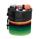 Ethnic Mexican Serape Pattern Print Drawstring Makeup Bag