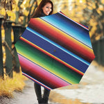 Ethnic Mexican Serape Pattern Print Foldable Umbrella