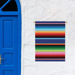 Ethnic Mexican Serape Pattern Print Garden Flag