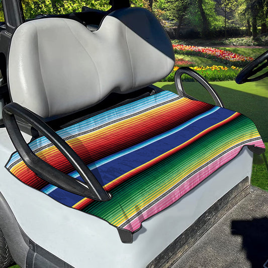 Ethnic Mexican Serape Pattern Print Golf Cart Seat Cover