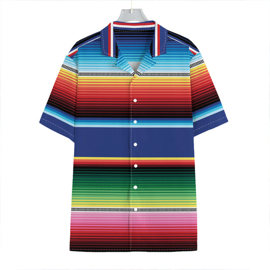 Ethnic Mexican Serape Pattern Print Hawaiian Shirt