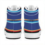 Ethnic Mexican Serape Pattern Print High Top Leather Sneakers