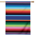 Ethnic Mexican Serape Pattern Print House Flag
