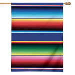Ethnic Mexican Serape Pattern Print House Flag