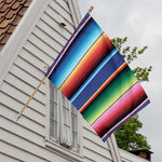 Ethnic Mexican Serape Pattern Print House Flag