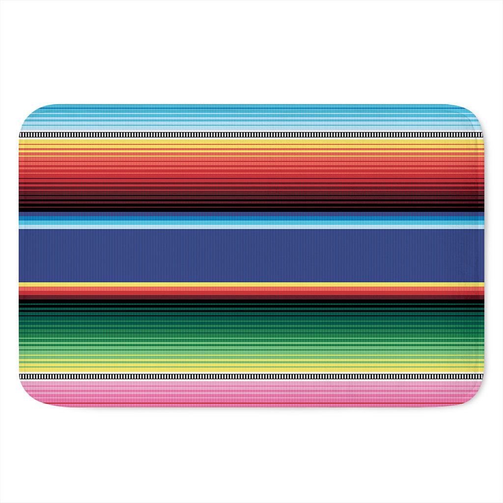 Ethnic Mexican Serape Pattern Print Indoor Door Mat
