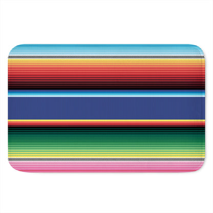Ethnic Mexican Serape Pattern Print Indoor Door Mat