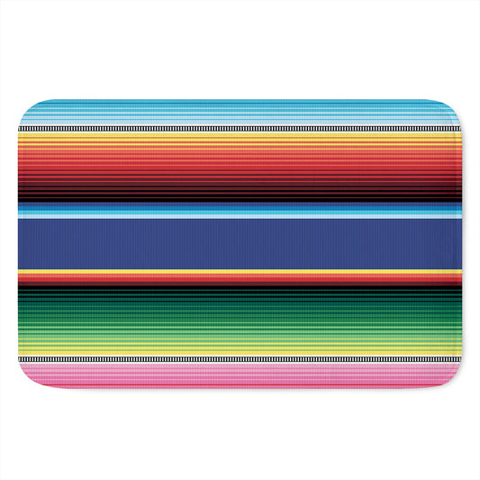 Ethnic Mexican Serape Pattern Print Indoor Door Mat