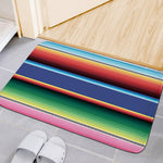 Ethnic Mexican Serape Pattern Print Indoor Door Mat