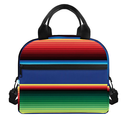 Ethnic Mexican Serape Pattern Print Insulated Lunch Bag