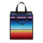 Ethnic Mexican Serape Pattern Print Insulated Lunch Tote