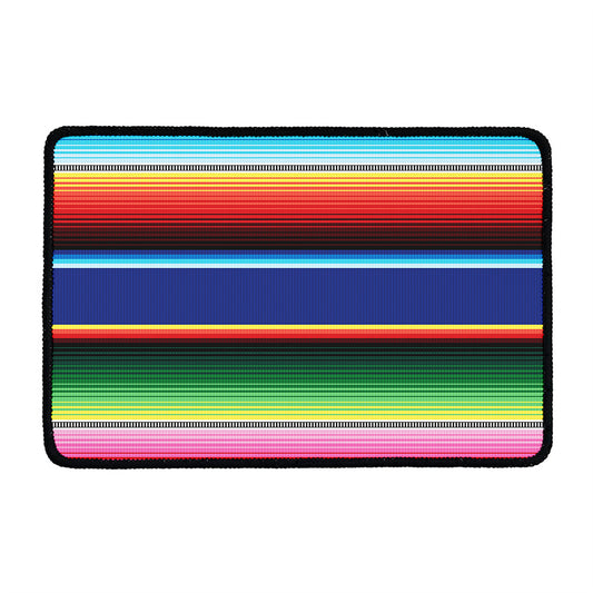 Ethnic Mexican Serape Pattern Print Kitchen Mat