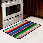 Ethnic Mexican Serape Pattern Print Kitchen Mat