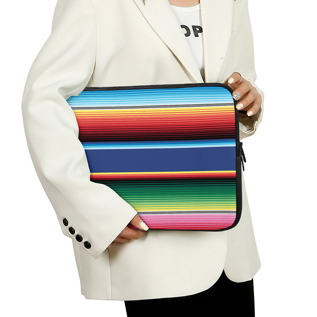 Ethnic Mexican Serape Pattern Print Laptop Sleeve
